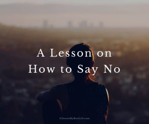 A lesson on how to say no.